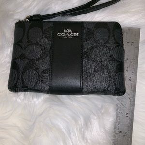 Authentic Coach wristlet. Black signature. NWT